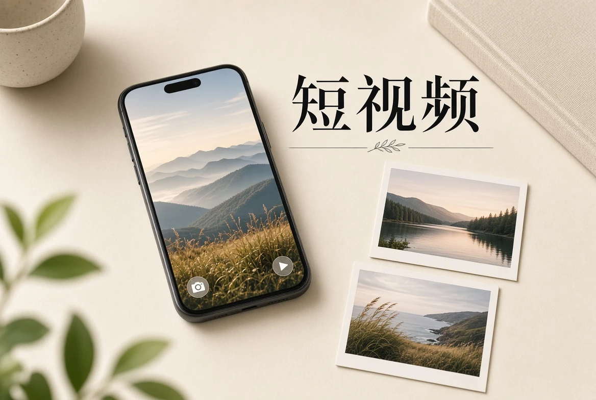 短视频内容导览主题画面